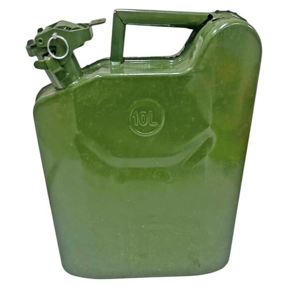 2.5 Gallon 10L Jerry Can Gas Steel Tank Green Military NATO Style - Picture 1 of 10